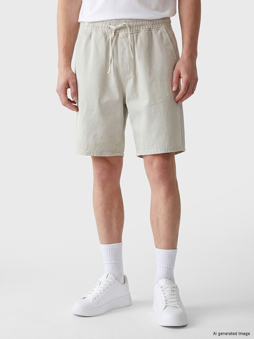 Loose Fit Men's Denim Shorts-2