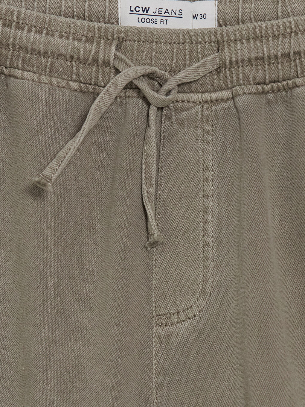 Haki Relax Fit Erkek Jean Şort-1
