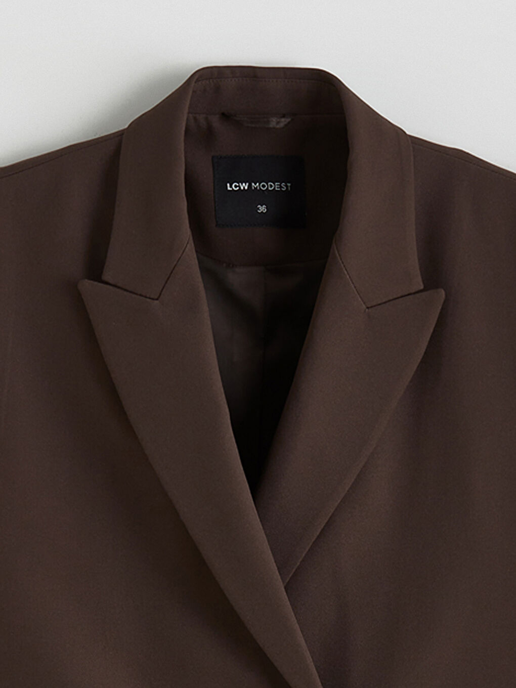 Kahverengi Kruvaze Yaka Kadın Klasik Yelek-6