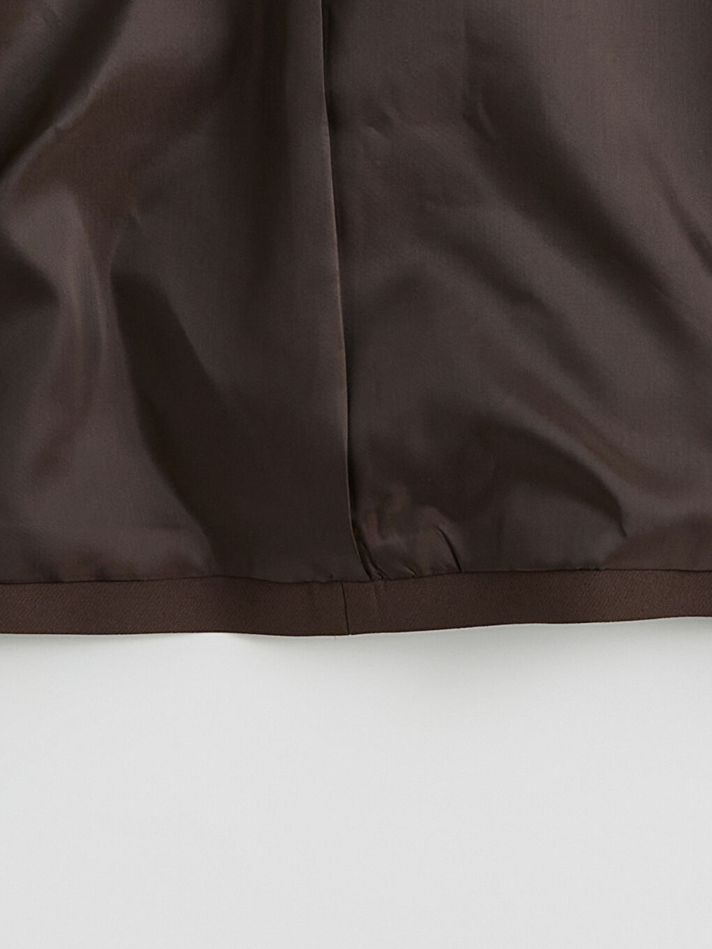 Kahverengi Kruvaze Yaka Kadın Klasik Yelek-7