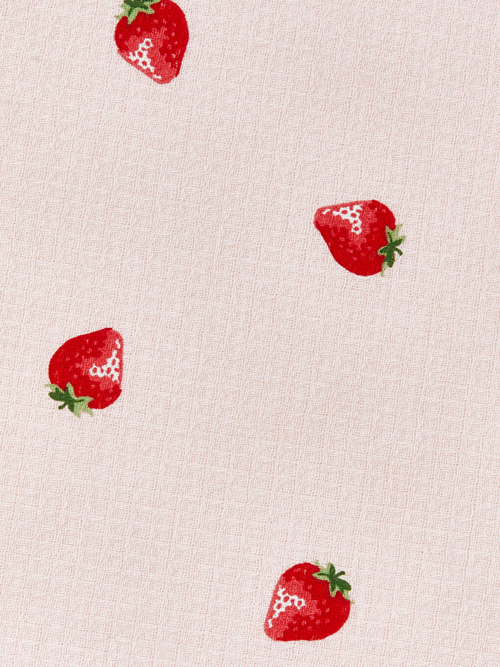 Pembe Çilek Desenli Tek Kişilik Pike 160x220 cm-3