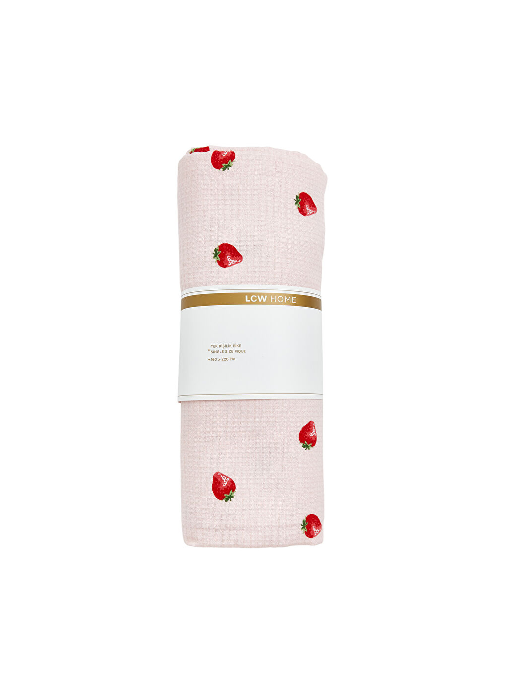 Strawberry Patterned Single Pique 160x220 cm-2