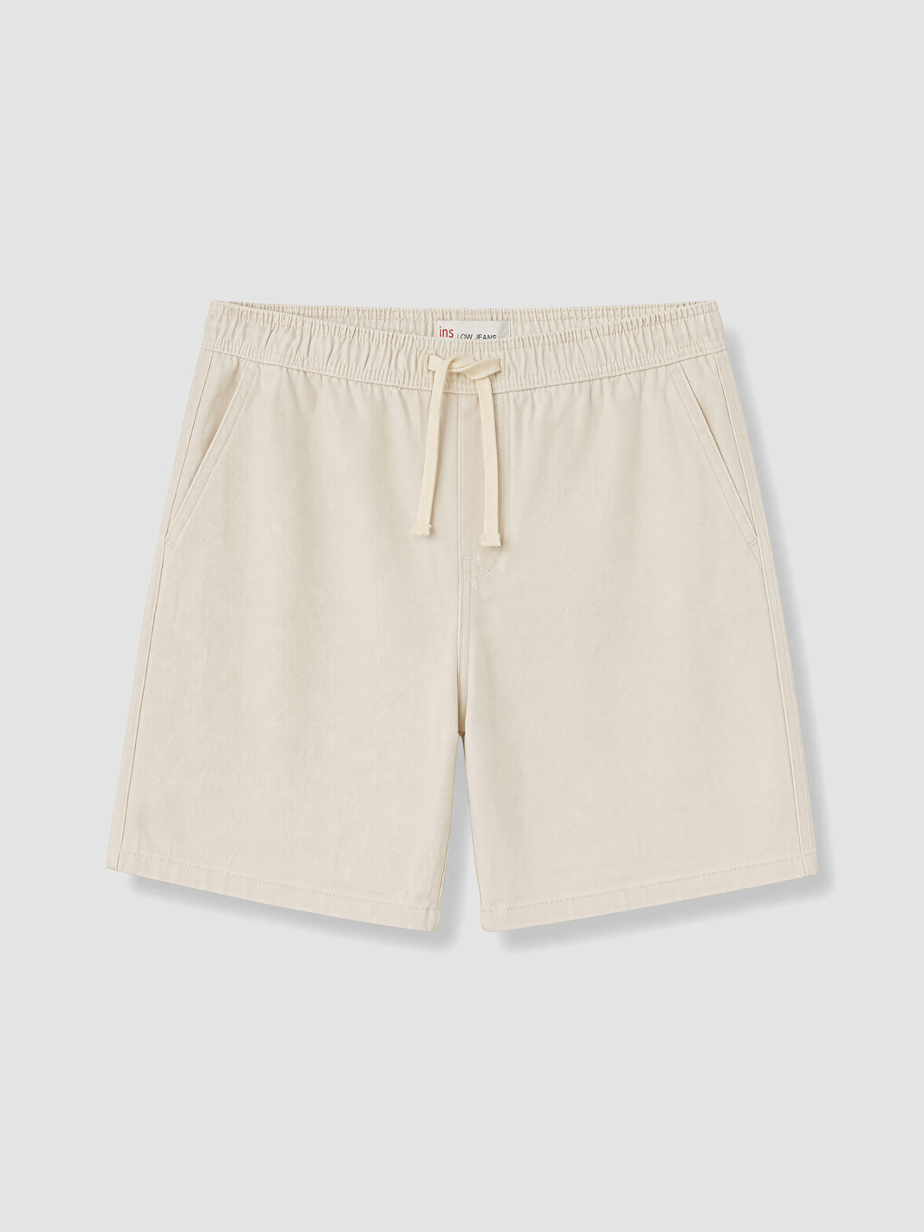 Man Ecru Denim Shorts-3