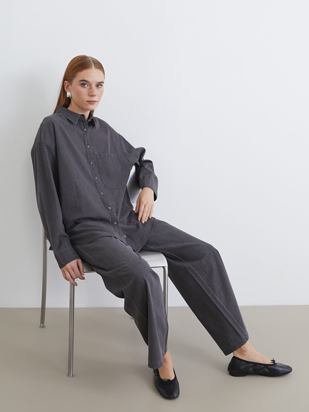 Oversize Women's Denim Shirt Tunic