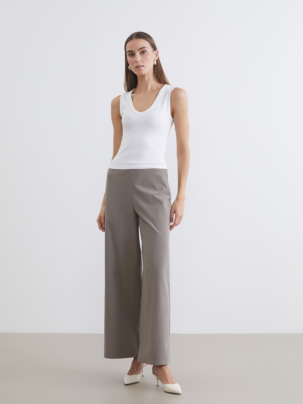 Elastic Waist Women's Velvet Trousers