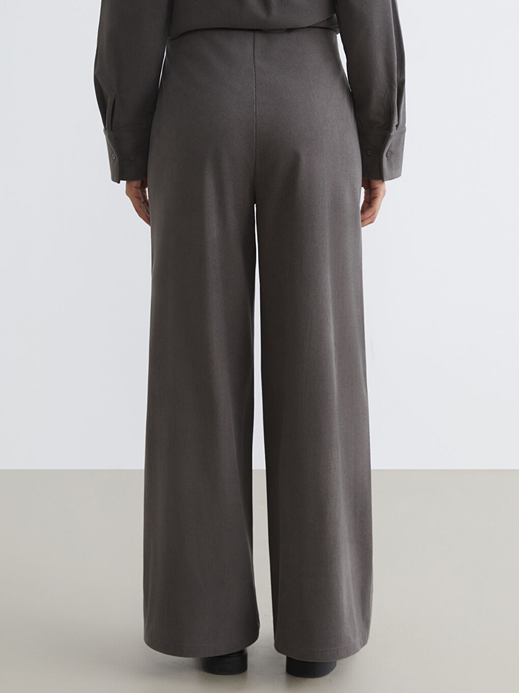 Ženske somotske pantalone sa elastičnim pojasom-6