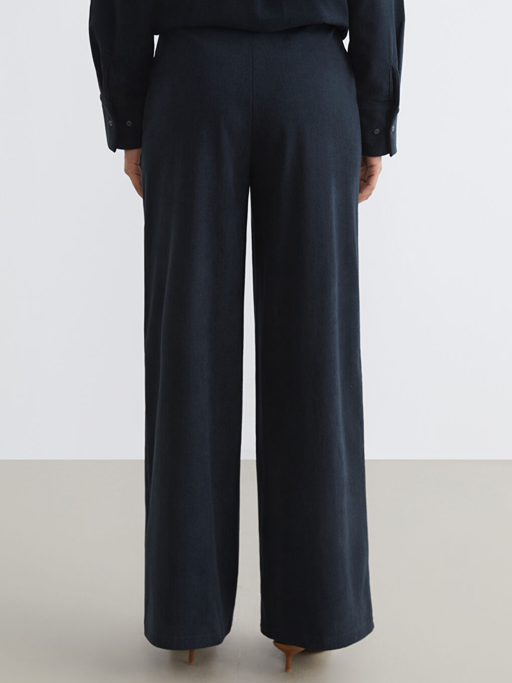 Ženske somotne pantalone sa elastičnim strukom-6