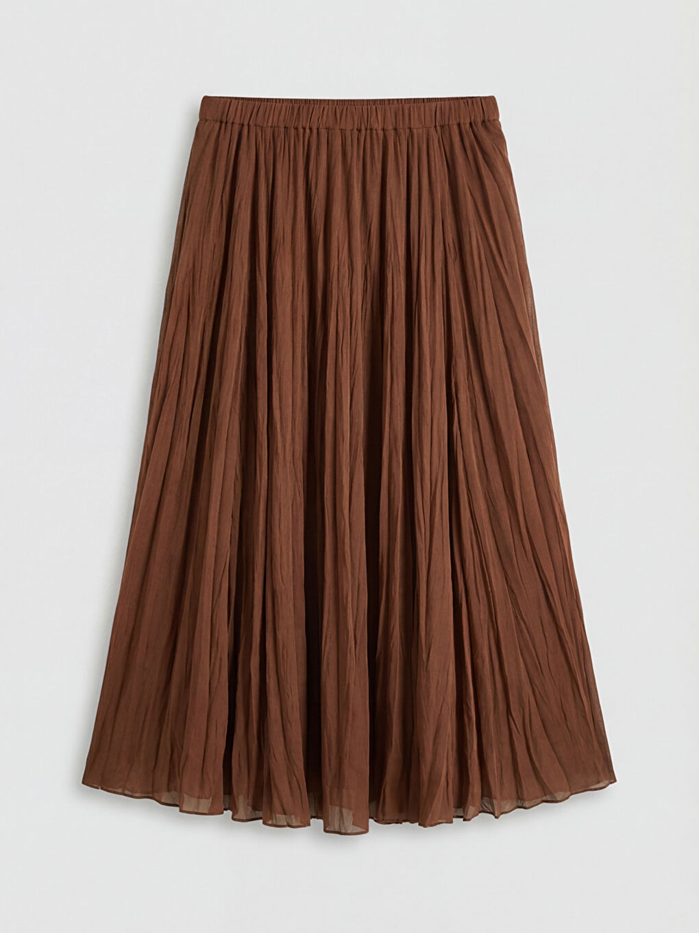 Φούστα από σιφόν με πλισέ και ελαστική μέση για γυναίκες-3
