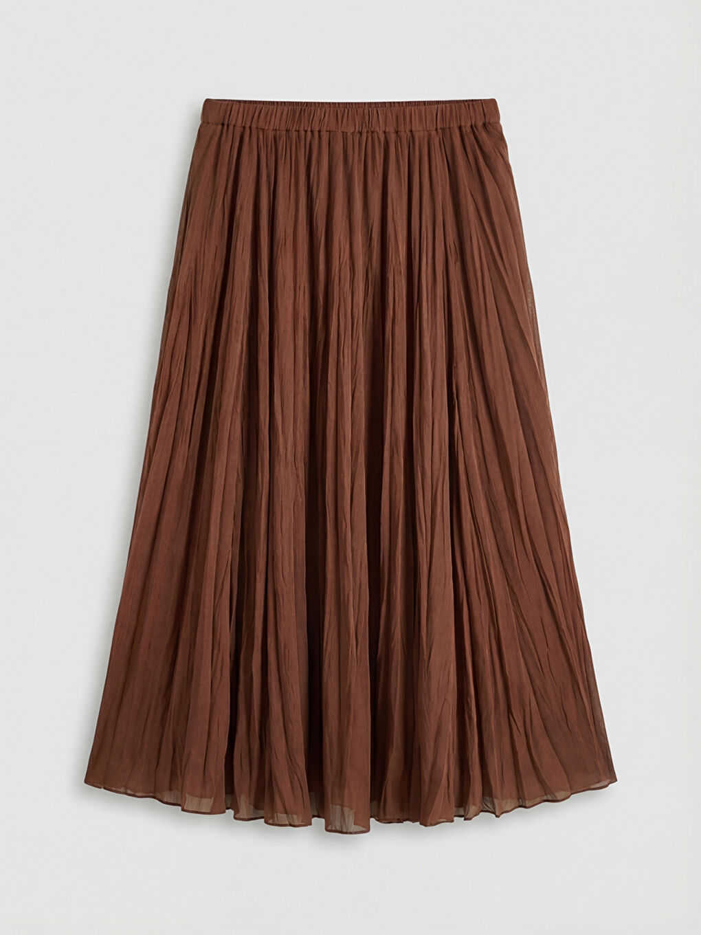 Φούστα από σιφόν με πλισέ και ελαστική μέση για γυναίκες-4