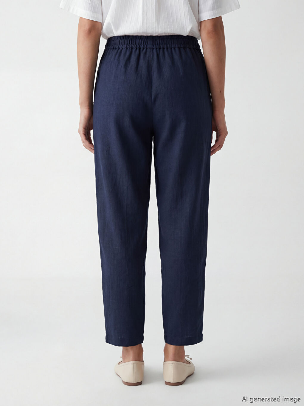 Woman NAVY Trousers-2