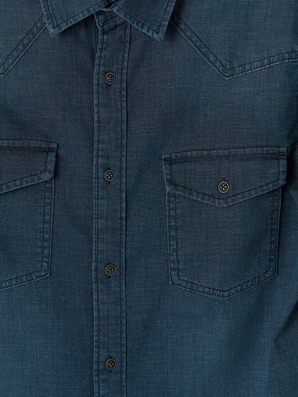 İndigo Regular Fit Erkek Jean Gömlek-2
