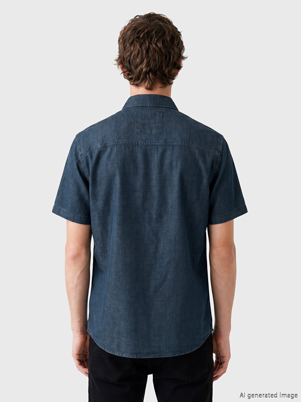 İndigo Regular Fit Erkek Jean Gömlek-3