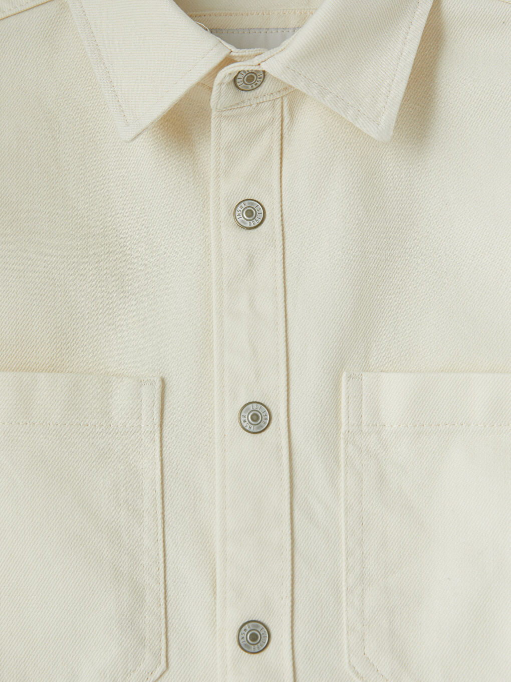 Bej Loose Fit Erkek Jean Gömlek-2