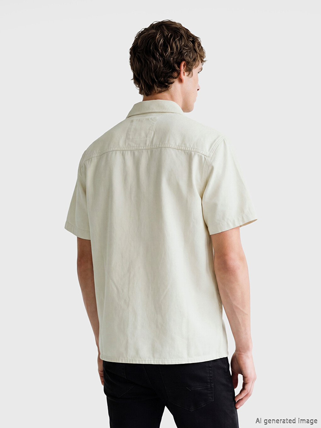 Loose Fit Men's Jean Shirt-3