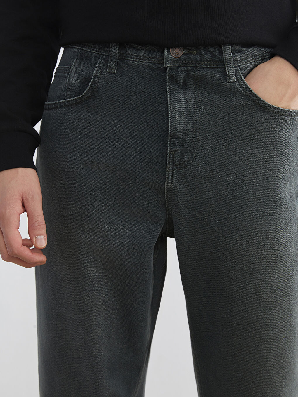 Yeşil 745 Baggy Fit Erkek Jean Pantolon-2