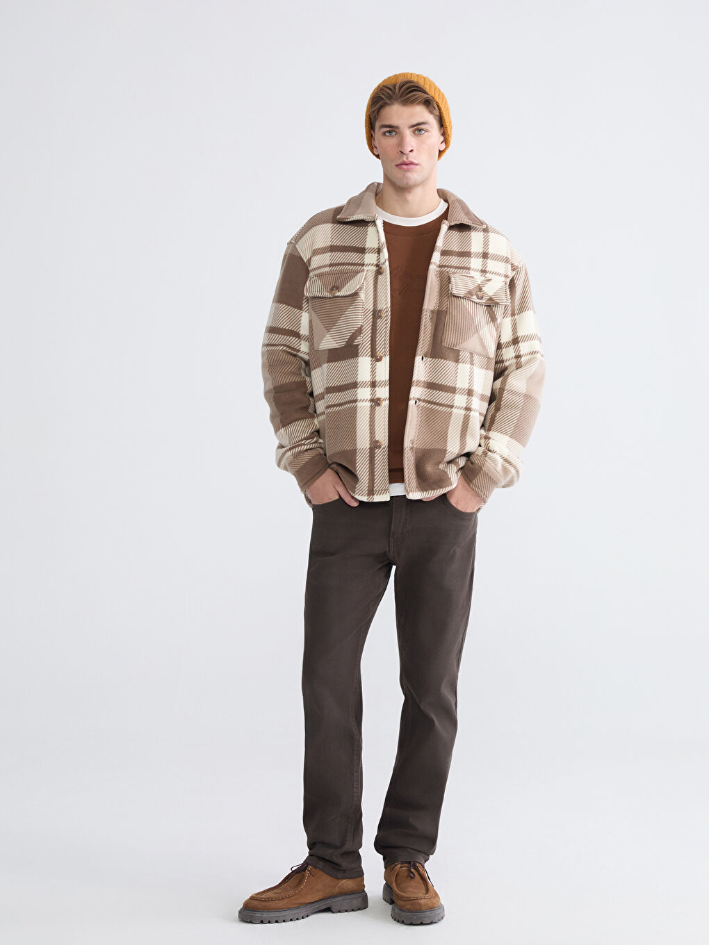 Kahverengi 750 Slim Fit Erkek Jean Pantolon