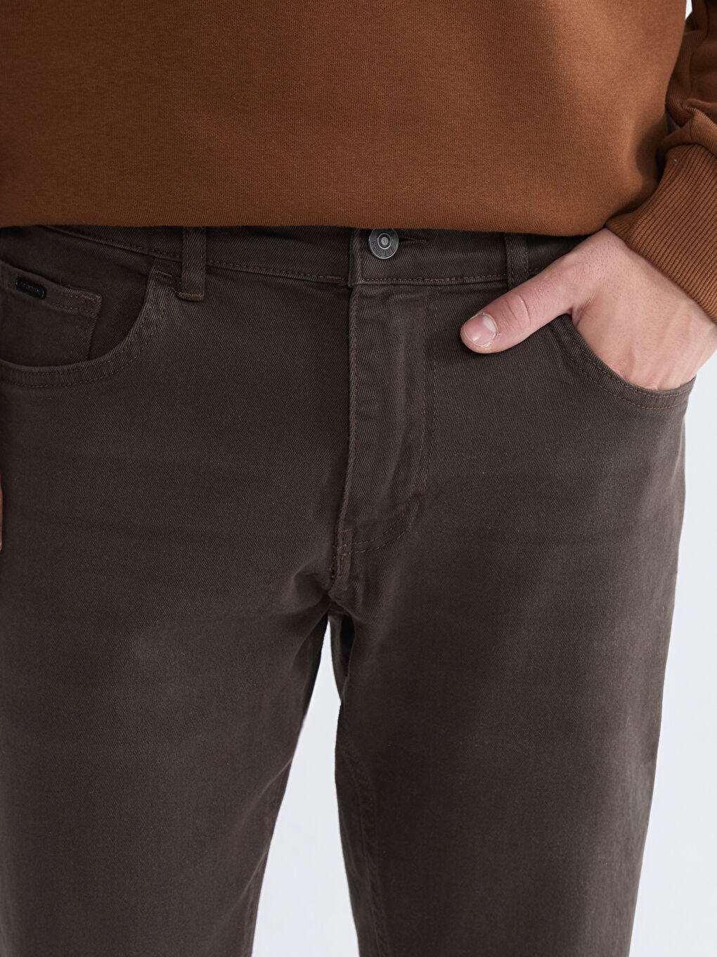 Kahverengi 750 Slim Fit Erkek Jean Pantolon-2