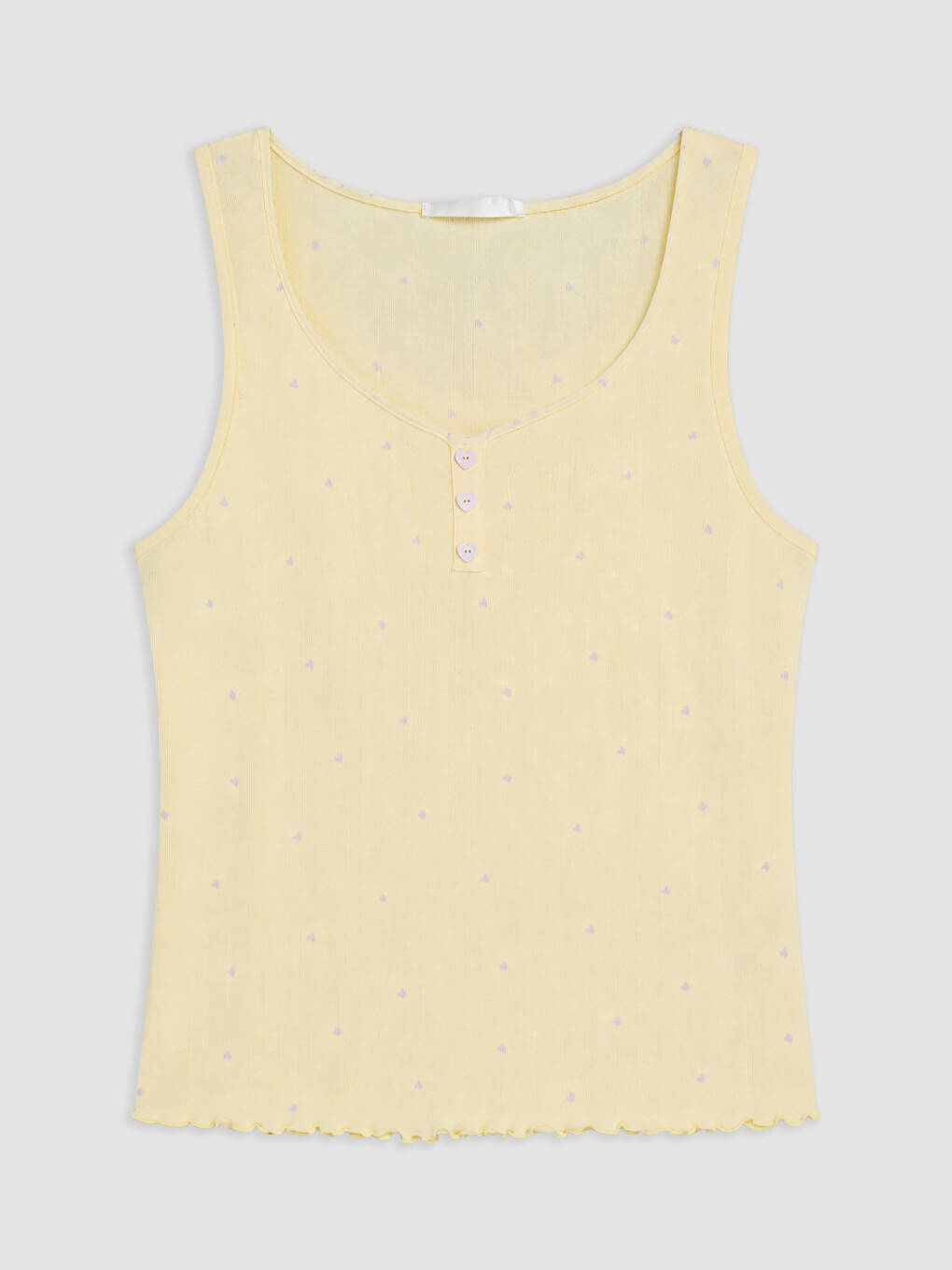 Sarı Kalp Desenli Kadın Pijama Takım-5