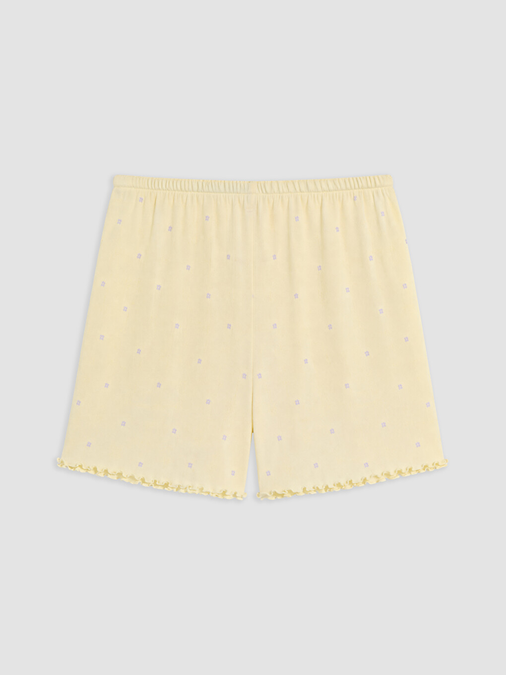 Sarı Kalp Desenli Kadın Pijama Takım-8