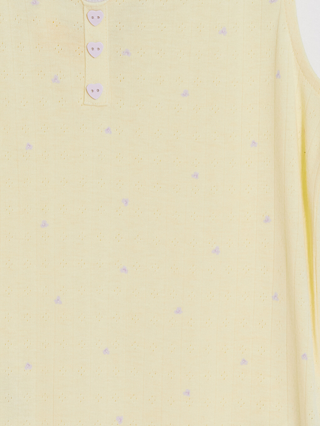 Sarı Kalp Desenli Kadın Pijama Takım-9