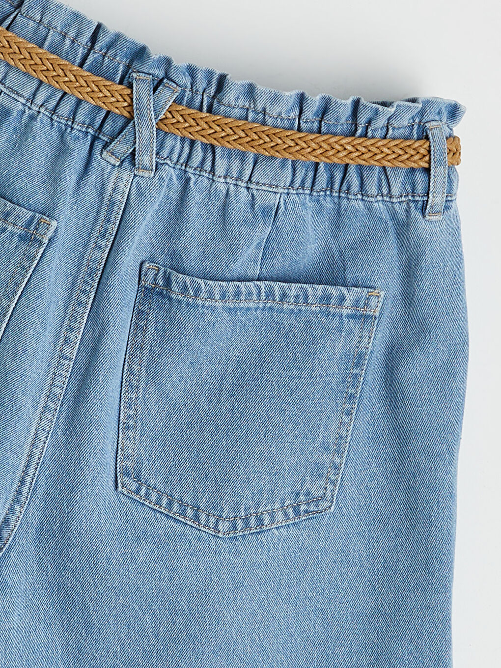 Жена Индиго Къси дънкови панталони-3