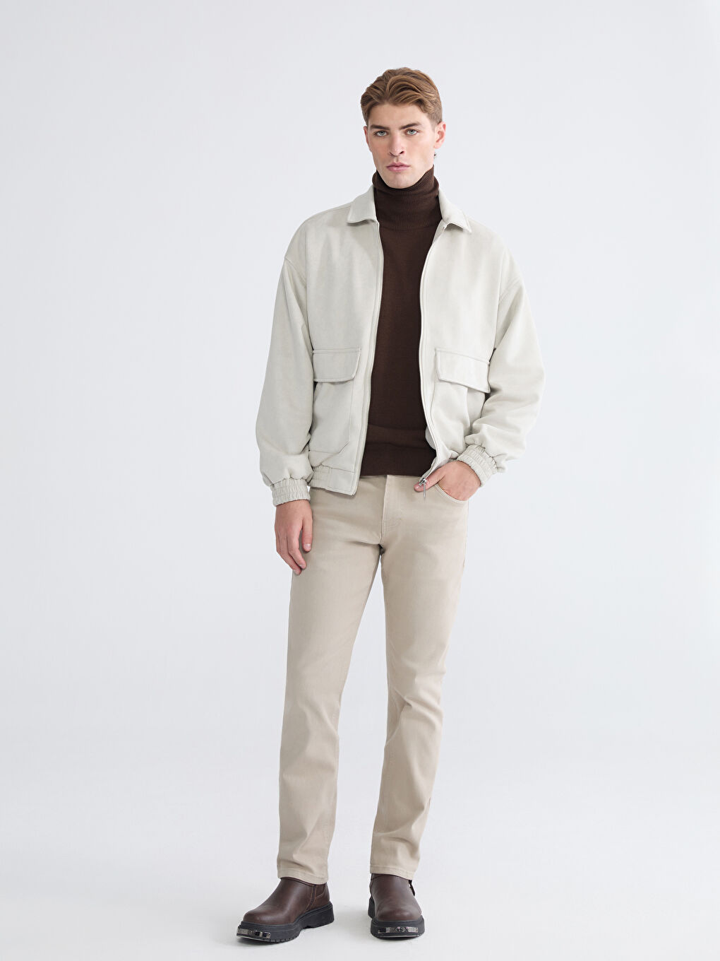 Bej 750 Slim Fit Erkek Jean Pantolon