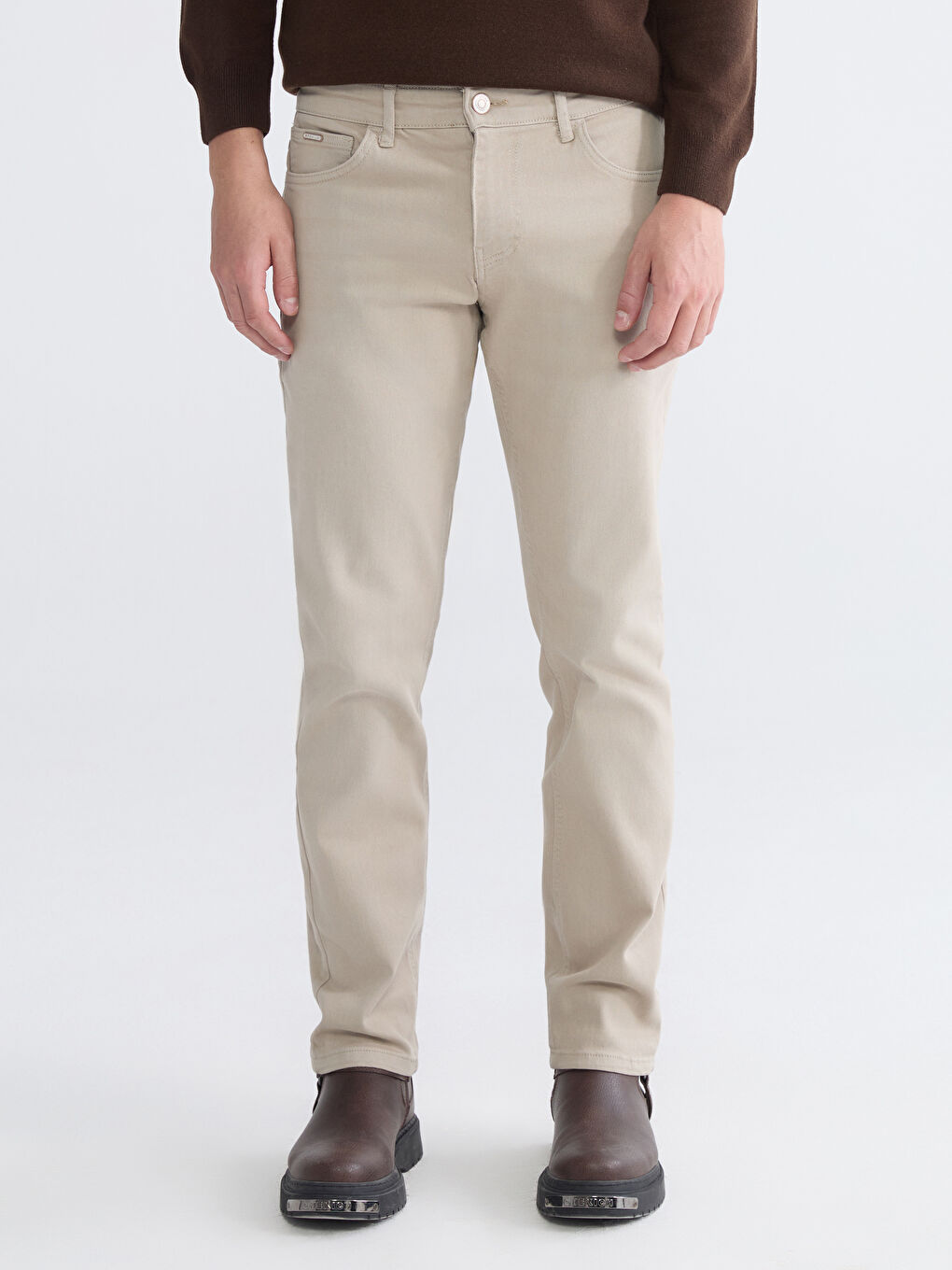 Bej 750 Slim Fit Erkek Jean Pantolon-1