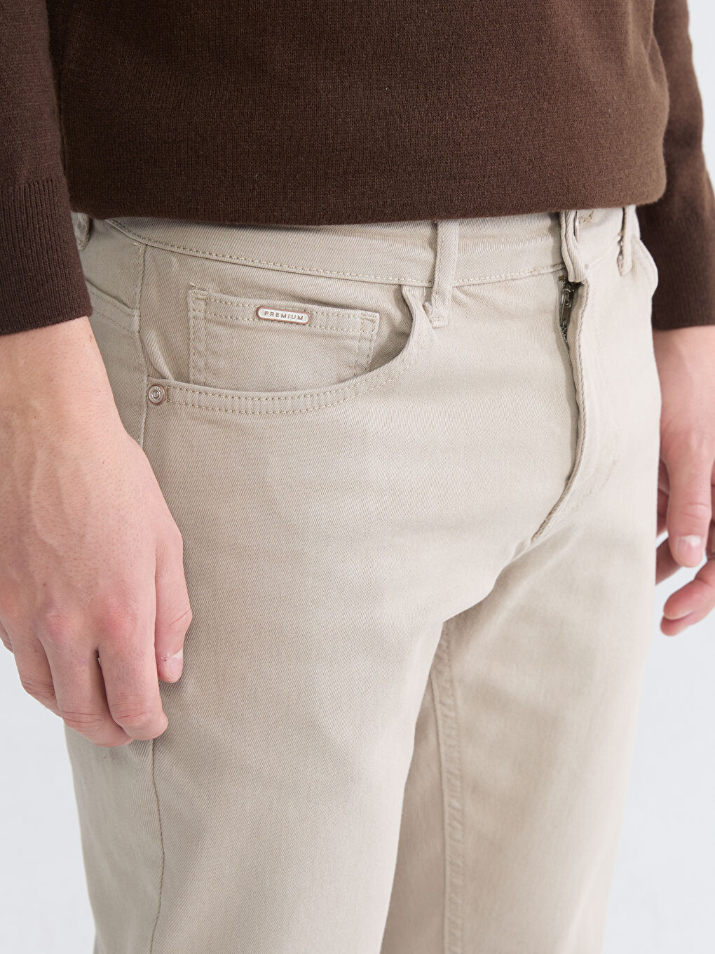 Bej 750 Slim Fit Erkek Jean Pantolon-2