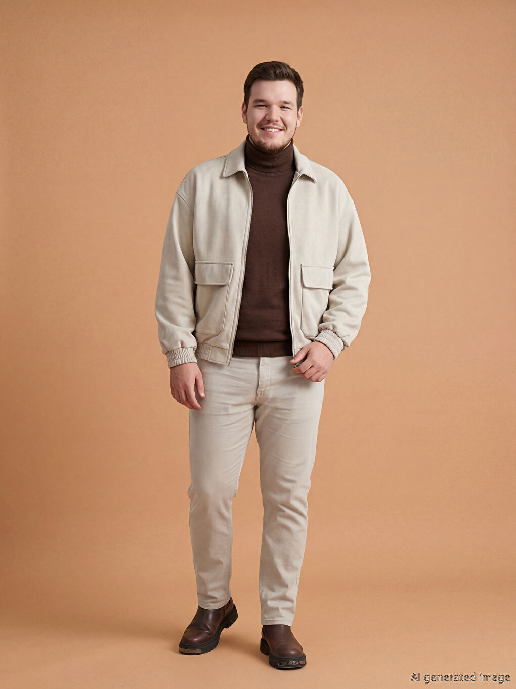 Bej 750 Slim Fit Erkek Jean Pantolon-1