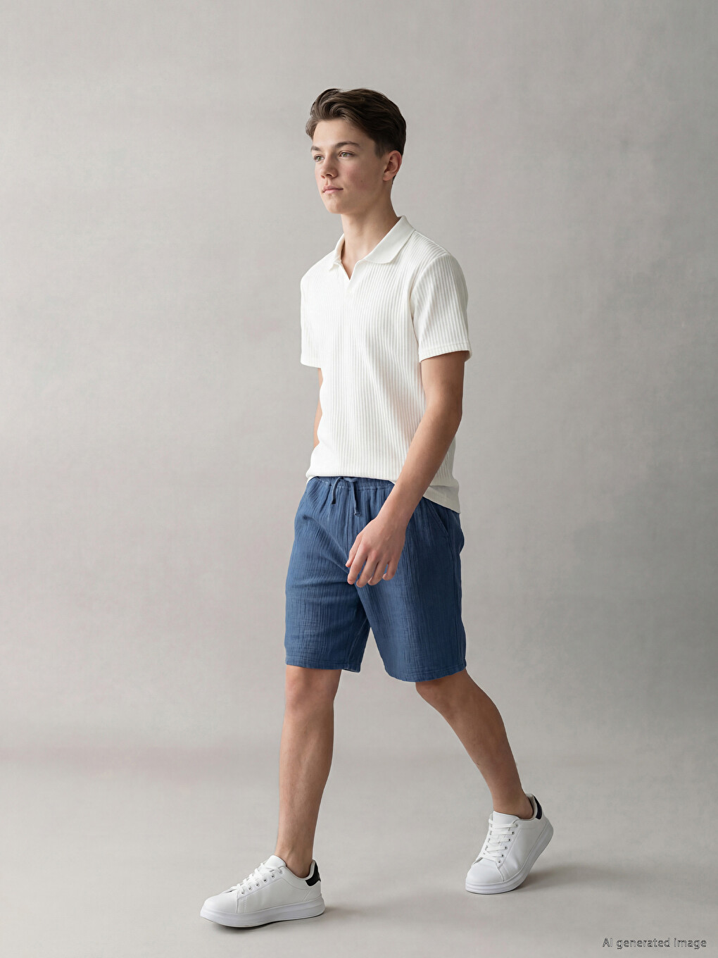 Regular Fit Muslin Boys' Shorts