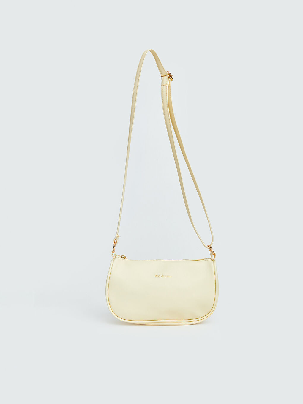 Sarı Deri Görünümlü Kız Çocuk Omuz Çantası