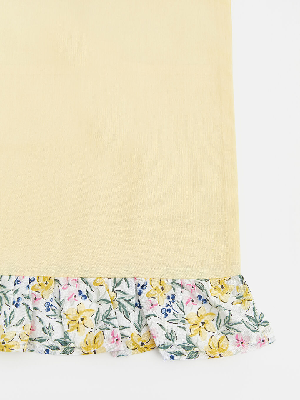 Sarı Çiçek Desenli Çift Kişilik Pike-4