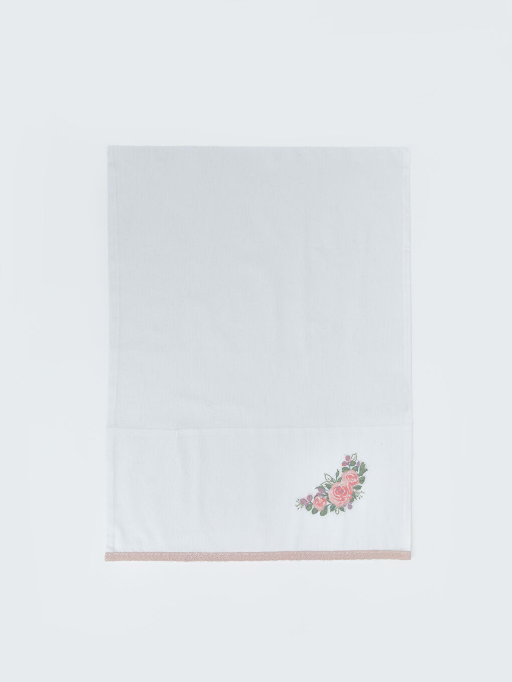 Pembe Çiçek Desenli Pamuklu Çift Kişilik Pike Seti-4