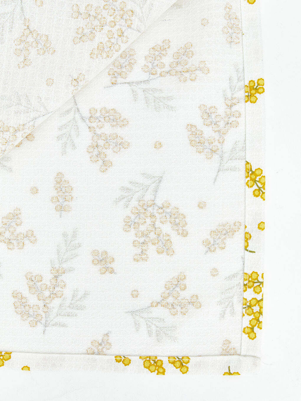 Sarı Çiçekli Pamuklu Çift Kişilik Pike Takımı-2