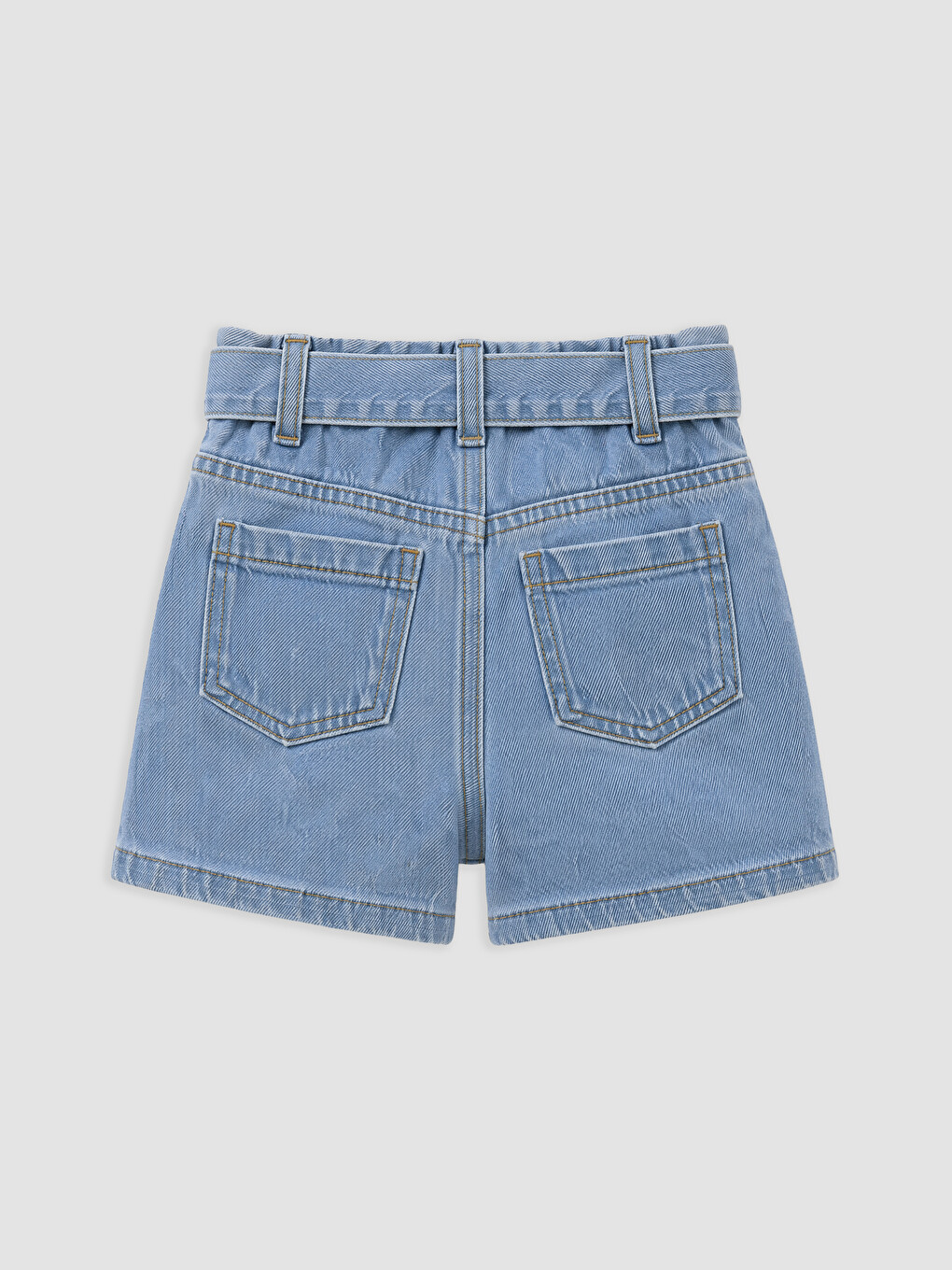 Girl Blue Denim Shorts-1