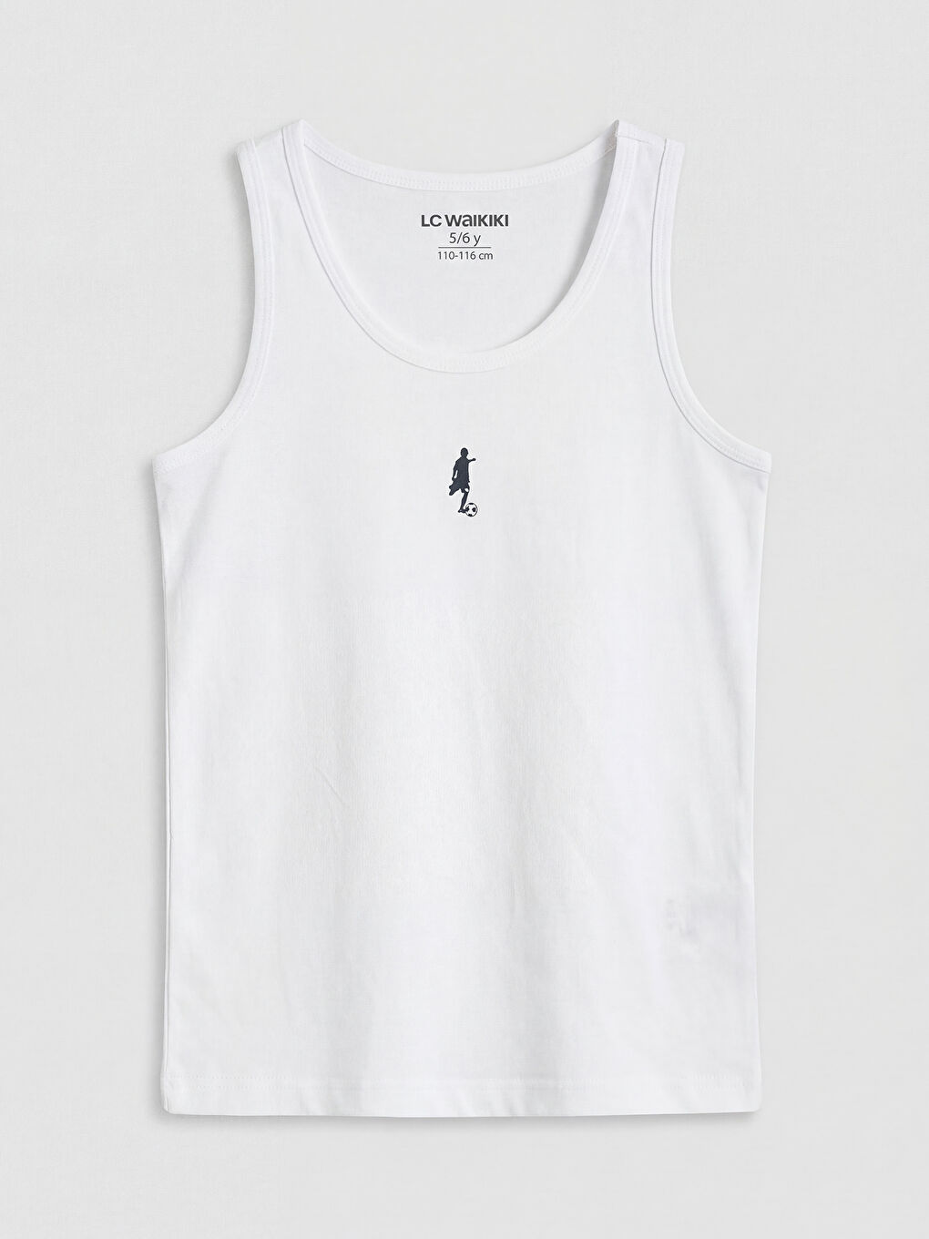 Beyaz Bisiklet Yaka Erkek Çocuk Atlet 2'li-1