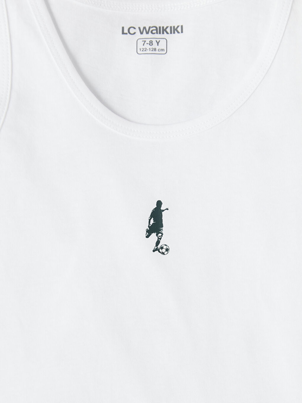 Beyaz Bisiklet Yaka Erkek Çocuk Atlet 2'li-5