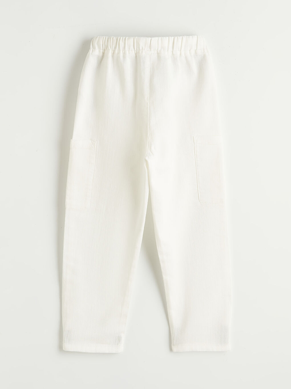 Ekru Beli Lastikli Erkek Çocuk Gabardin Pantolon-1