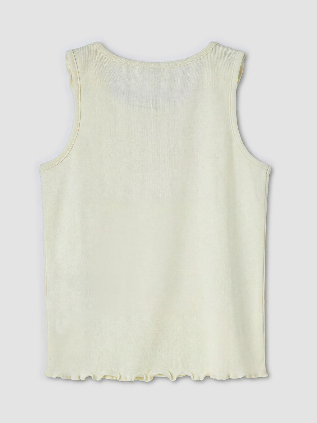 Crew Neck Ruffled Girls' Tank Top-1