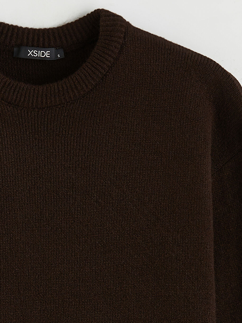 Kahverengi Bisiklet Yaka Kadın Triko Kazak-5