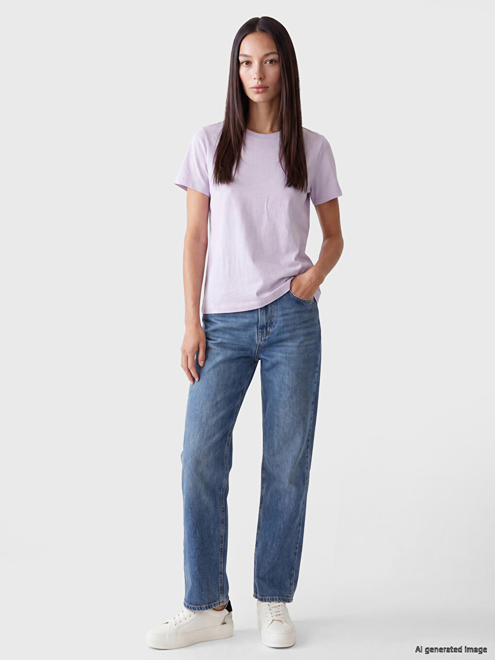 Crew Neck Women's T-shirt-1