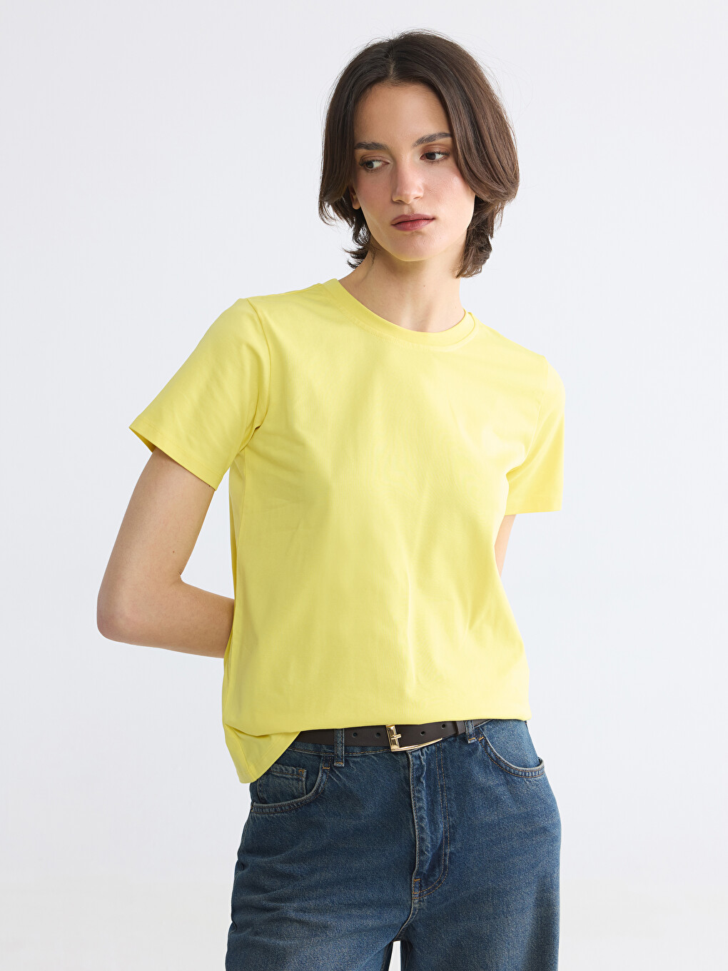 Body Femme Ajusté à Col Rond