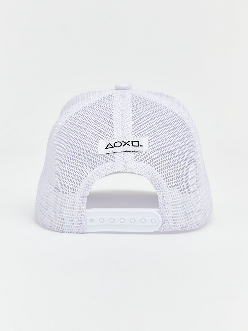 Beyaz PlayStation Baskılı Erkek Çocuk Kep Şapka-2