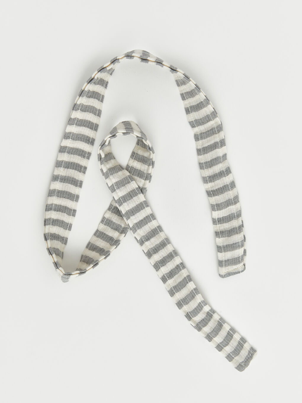 Gri Çizgili Erkek Çocuk Müslin Bornoz-7