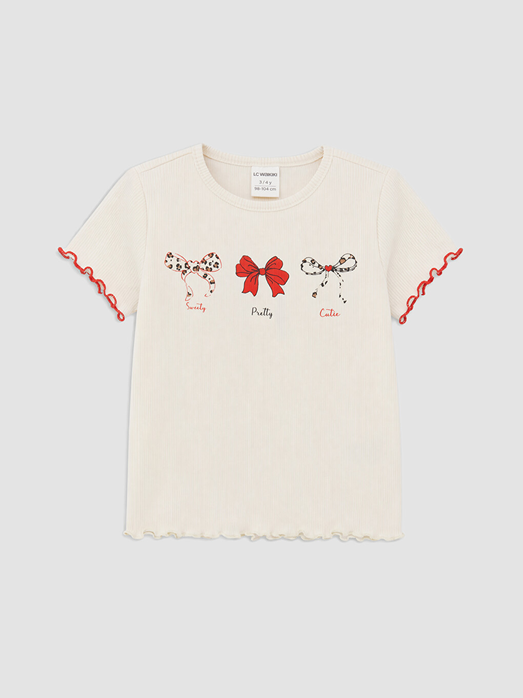 Crew Neck Printed Girls' T-Shirt