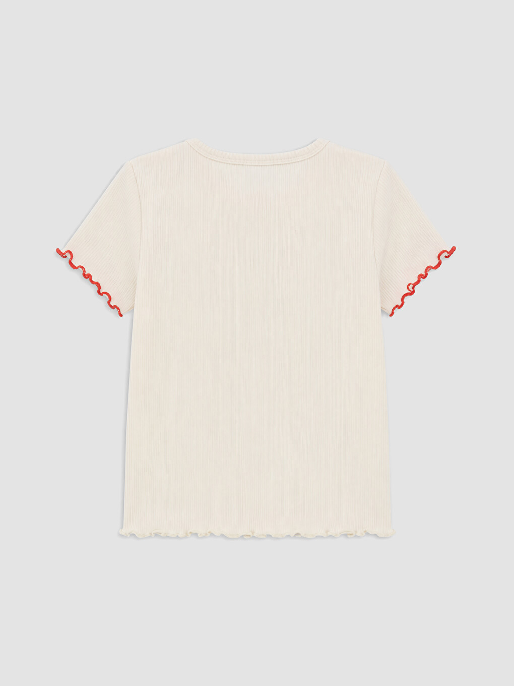 Crew Neck Printed Girls' T-Shirt-2