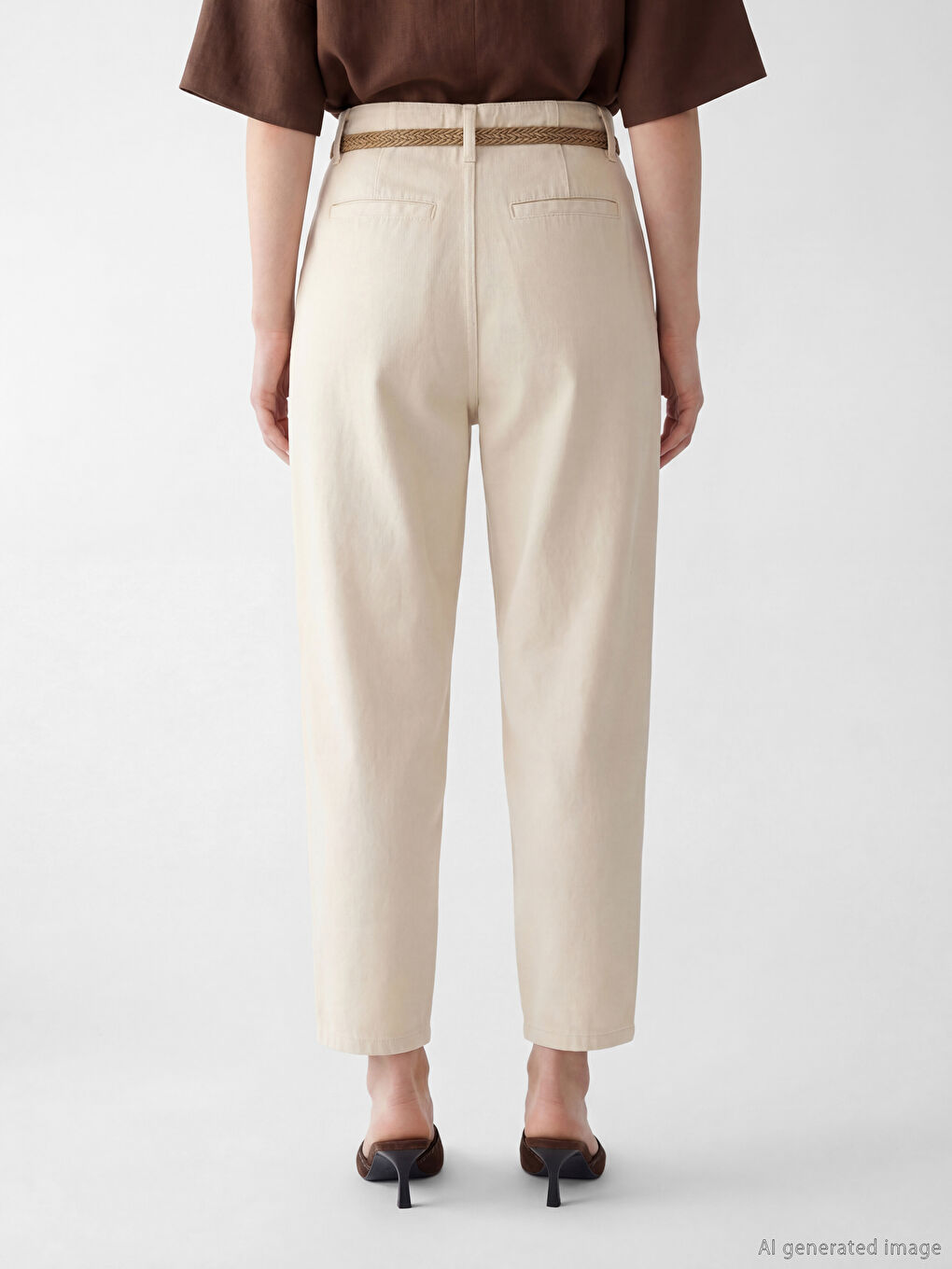 Τζιν Καρότο Fit με Ζώνη για γυναίκες-3