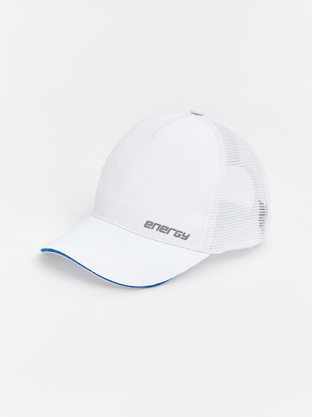 Beyaz Slogan Baskılı Erkek Çocuk Kep Şapka-1