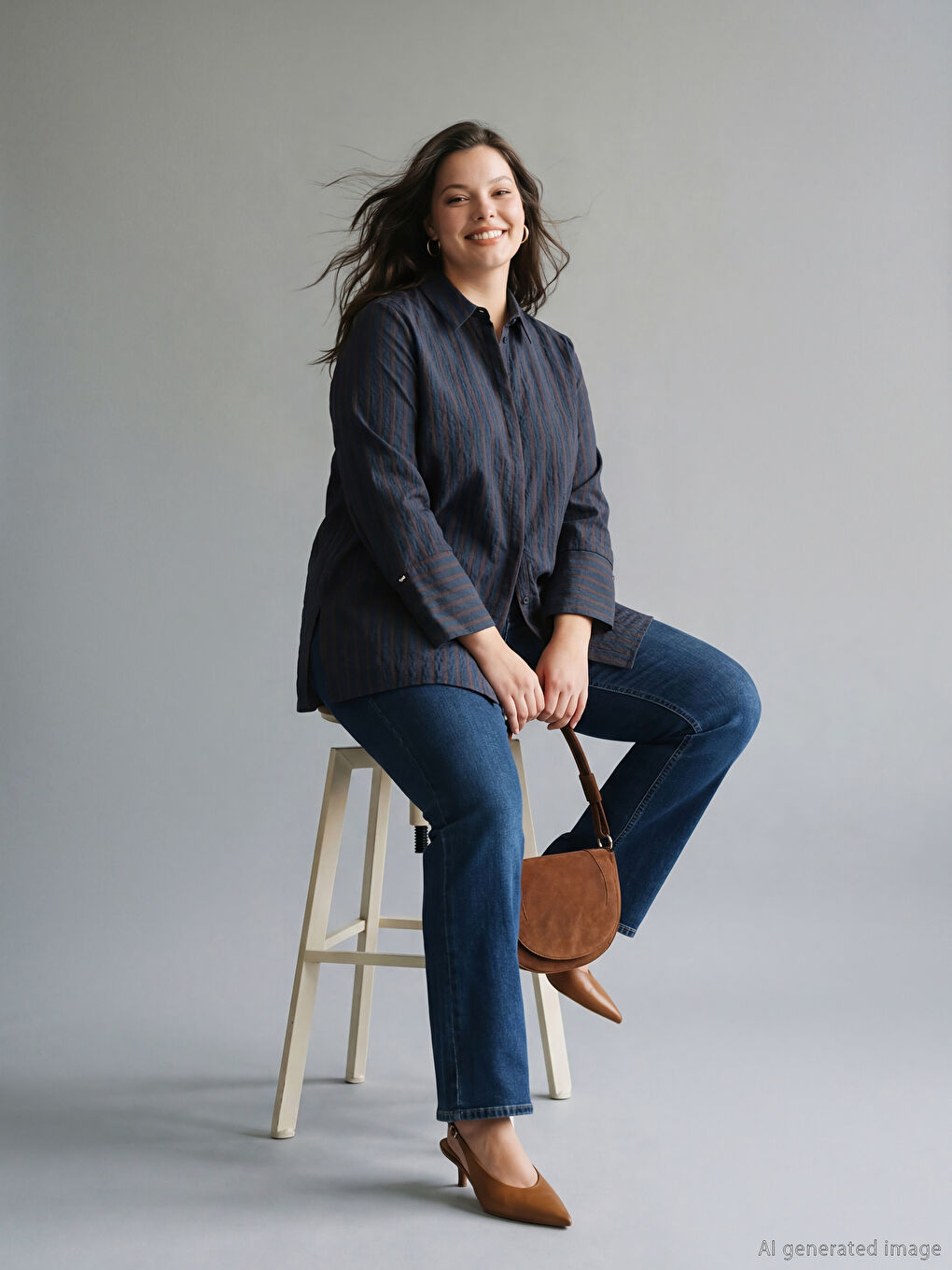 Striped Women's Shirt Tunic