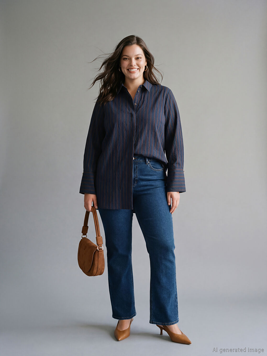 Striped Women's Shirt Tunic-1